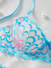 Sexy Lingerie Set For Women With Heart Lace Embroidered New Bra