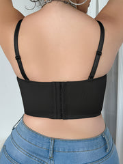 Plus-Size French-Inspired Underwire Push-Up Bra with Adjustable Detachable Straps & Fishbone Corset Design - Invisible Mesh Tummy Control Slimmer, Breathable Anti-Sagging Support, Machine Washable Elegant Structured Undergarm