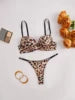 Womens Sexy and Fashionable Design Wild Leopard Print Body Fitting Lingerie Set