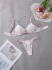 New Sexy 2-Piece  Lingerie Set Fancy Crocheted Lace Exquisite Embroidery Transparent Erotic Womens Underwear- Panty