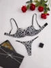 Womens Sexy and Fashionable Design Wild Leopard Print Body Fitting Lingerie Set