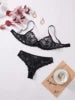 Unique Design Comfortable Floral Print Lace and Mesh Mature Women Sexy Revealing Lingerie