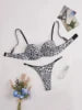 Womens Sexy and Fashionable Design Wild Leopard Print Body Fitting Lingerie Set