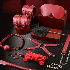 Premium SM Selection - Adult Flirting Products, Erotic Passion Stimulators, Couples Bedroom Essentials, Includes Red Lingerie, Whip, Chains, and More, Bedroom Accessories | Intimate Accessory | Durable Lingerie for Couples