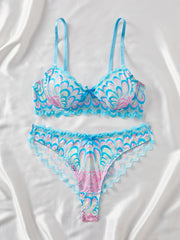 Sexy Lingerie Set For Women With Heart Lace Embroidered New Bra